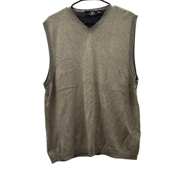 J. Ferrar JF Taupe Beige Sleeveless Sweater Vest Size L‎ - Picture 1 of 7